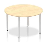 Impulse Circle Table 1200 Maple Box Frame Leg Silver - BF00200