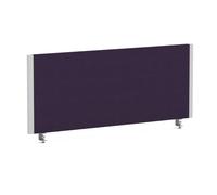 Impulse/Evolve Plus Bench Screen 1000 Silver Frame Bespoke Tansy Purple Fabric