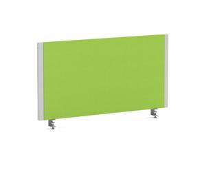 Impulse/Evolve Plus Bench Screen 800 Silver Frame Bespoke Myrrh Green Fabric