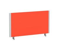 Impulse/Evolve Plus Bench Screen 800 Silver Frame Bespoke Tabasco Orange Fabric