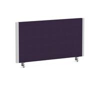 Impulse/Evolve Plus Bench Screen 800 Silver Frame Bespoke Tansy Purple Fabric