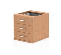 Impulse Fixed Pedestal 3 Drawer Oak - I001643