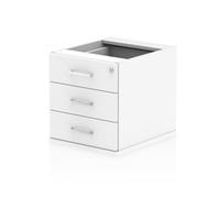 Impulse 3 Drawer Fixed Pedestal White I001647