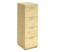 Impulse 1200 x 800mm Straight Office Desk Oak Top Silver Cantilever Leg