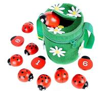 Impulse Ladybird Counting, Educational Montessori Concept, Counting Toy for Children 2-5 Years, Learning Numbers, Fine Motor Skills Develop Wooden Educational Toy for Children