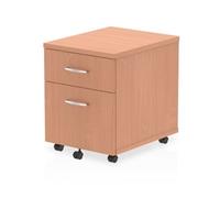 Impulse Mobile Pedestal 2 Drawer Beech