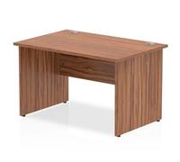 Impulse Bench 1200 X 800mm Straight Office Desk Walnut Top Panel End Leg