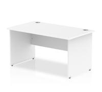 Impulse 1400 x 800mm Straight Desk White Top Panel End Leg I000394