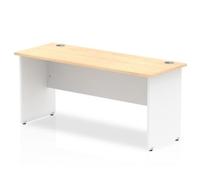Impulse Panel End 1600/600 Rectangle Desk Maple Top White - TT000125
