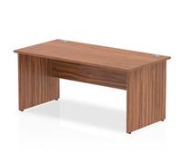 Impulse Bench 1600 X 800mm Straight Office Desk Walnut Top Panel End Leg