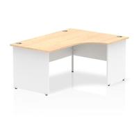 Impulse Panel End 1600 Right Hand Crescent Desk Maple Top - TT000115