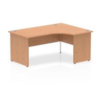 Impulse 1600mm Right Crescent Desk Oak Top Panel End Leg I000845