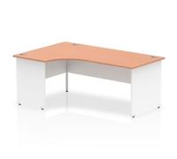 Impulse Panel End 1800 Left Hand Crescent Desk Beech Top - TT000033