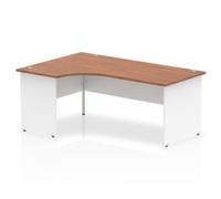 Impulse 1800 Left Crescent Walnut White End Leg