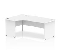 Impulse Panel End 1800 Left Hand Crescent Desk White - I00