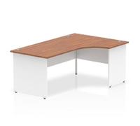 Impulse 1800 Right Crescent Walnut White End Leg