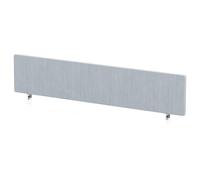 Impulse Plus Oblong 300/1600 Desktop Screen Rounded Corners Light Grey Fabric Light Grey Edges