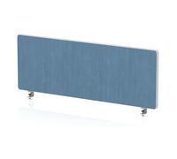 Impulse Plus Oblong 400/1000 Desktop Screen Rounded Corners Sky Blue Fabric Light Grey Edges