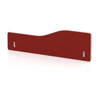 Impulse Plus Wave 400/1200 Backdrop Screen Rounded Corners Burgundy Fabric Light Grey Edges