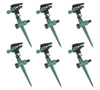 Impulse Sprinkler 32cm POM Adjustable Garden Watering Spike 6pcs Range20m x6 Hi