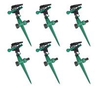 Impulse Sprinkler 32cm POM Black Spike 15.5cm 20m Range 6pc Packs Lawn Watering