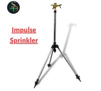 Impulse Sprinkler Garden Watering Tripod Base Adjustable Hose Water Spray vidaXL