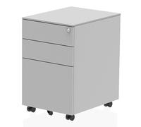 impulse steel office mobile pedestal in silver