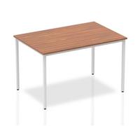 Dynamic Impulse Straight Table 1200 Walnut Box Frame Leg Silver