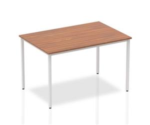 Impulse Straight Table 1200 Walnut Box Frame Leg Silver - BF00141