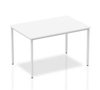 Impulse Straight Table 1200 White Box Frame Leg Silver - BF00115