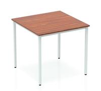 Impulse Straight Table 800 Walnut Box Frame Leg Silver - BF00140