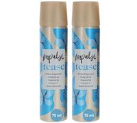 Impulse Tease Body Spray Deodorant 75ml (Pack of 2) - Long-lasting fresh scent for all-day confidence, aerosol spray for women, compact and travel-ready size for on-the-go freshness