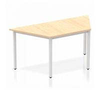 Dynamic Trapezoidal Table Maple MFC Box Frame Leg Silver Frame Impulse 1600 x 800 x 725mm