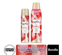 Impulse True Love Body Spray Inspired by Rose & coconut Bundle 75ml & 150ml