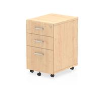 Impulse Under Desk Pedestal 3 Drawer Maple