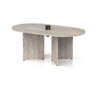 Impulse Volta 1800mm Boardroom Table With Black Pop-up Power Module Grey Top Arrowhead Leg
