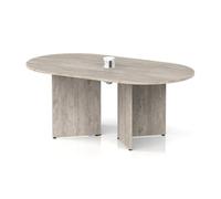 Impulse Volta 1800mm Boardroom Table With White Pop-up Power Module Grey Top Arrowhead Leg