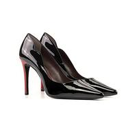 Imran Ibrahim Couture Luxury Black Patent London Heels (UK Footwear Size System, Adult, Women, Numeric, Wide, 8)