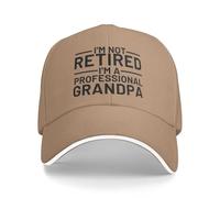I'mRetired I'm A Professional Grandpa Retirement 2025 Baseball Cap Dad Hat Trucker Hats for Men Womenn Natural