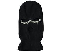 IMSMM 3-Hole Ski Mask Woolen Knitted Hat Winter Warm Outdoor Cycling Windproof Mask Balaclava