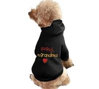 I'mSpoiled My Grandma Just Loves Me Warm Dog Hoodie Cute Dog Costume Sweatshirt Cozy Pet Clothes S