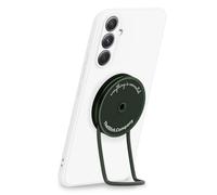 IMstick Magnetic Phone Grip, Phone Holder, Phone Stand, Car & Bike Phone Mount, Phone Kickstand, Flexible Silicone Wires for Non-Magnetic Surfaces Included, NOT Compatible with MagSafe - Hunter Green