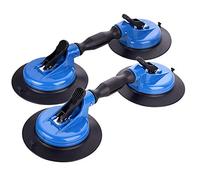 IMT Heavy Duty Dual Vacuum Suction Cup Glass Lifter with Curved Pads, Strength Handheld Stone Handling Tool, 330lb Horizontal Suction Cup