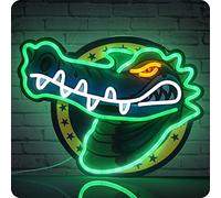 IMTATTO Alligator neon sign crocodile LED light for wall decor, USB powered, bar pub store club garage bedroom, home artwork