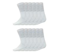 IMTD I'm Totally Different: Men's Active Cotton Sports Socks - Breathable, Durable, Perfect for Workouts, Hiking, and Everyday Wear - UK Shoe Size 6-11 - 12 Pairs White