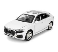 imtfzct 1:24 Q8 Model vehicles, Die-cast Alloy Car with Pullback Function, Children's Toy Car with Light and Sound, Collectible Model Toy, Present for 4-7 Year Old Children (white)