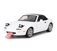imtfzct 1/32 Mazda Miata MX-5 Alloy Model Car, Pullback Toy Car with Light and Sound, Removable Top, Collectible Model, Gifts for Children aged 4-7 (White)