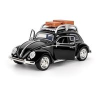 imtfzct 1:32 Scale Volkswagen Beetle Die-Cast Model Toy with Sound and Light & Pull-Back Function, Collectible Classic Replica for Playing and Displaying, Age 3+ Black