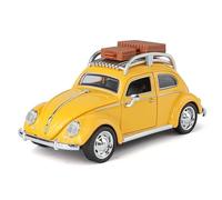 imtfzct 1:32 Scale Volkswagen Beetle Die-Cast Model Toy with Sound and Light & Pull-Back Function, Collectible Classic Replica for Playing and Displaying, Age 3+ Yellow