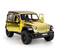 imtfzct 1:32 Scale Wrangle Rubicon Toy Car-Die-cast Model with Sound and Light Effects and Pull-Back Function, Durable Toddler Toy Suitable for Children 3 Years and Up Gold